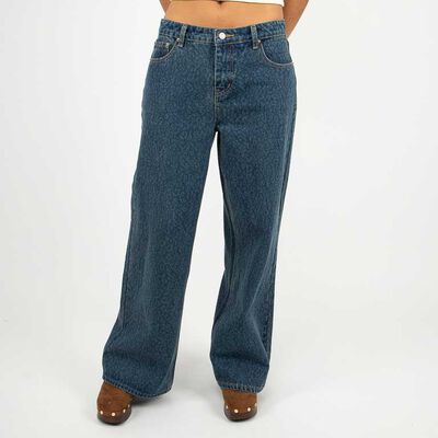 Jeans Recto Mujer Icono Animal