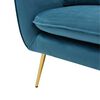 Sofá Vekkahome Pickle 2 Cuerpos Azul Turquesa