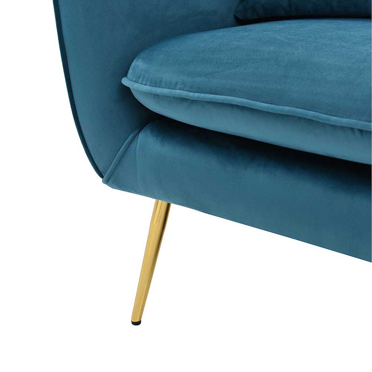 Sofá Vekkahome Pickle 2 Cuerpos Azul Turquesa