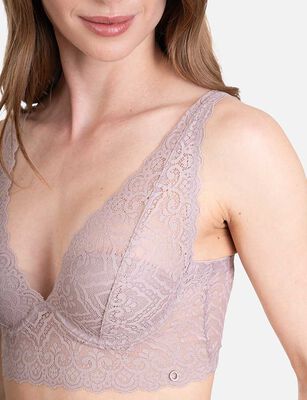 Imagen 2 del producto Bralette Encaje Broche Ancho con Arco y Copa Palmers Malva, Negro