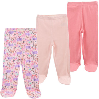 Pack 3 Ballerina de Algodón Chess Baby Blanco, Crudo, Damasco