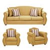 Juego de Living Innovamuebles Azucena Sofá 3 Cuerpos + Dos Sillones 1 Cuerpo Oro 