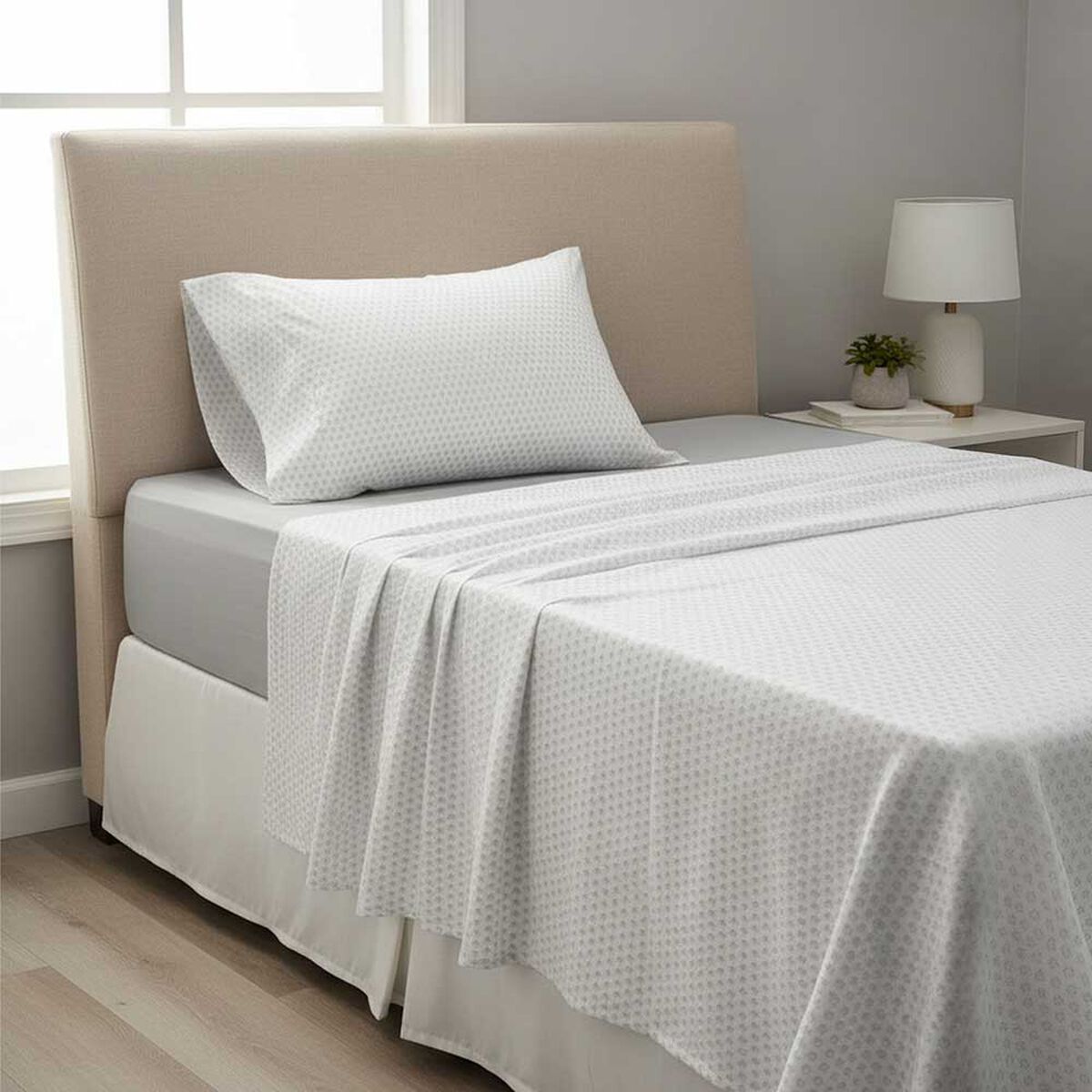 Juego de S&aacute;banas Rosen 1,5 Plazas Microfibra Gris Plata