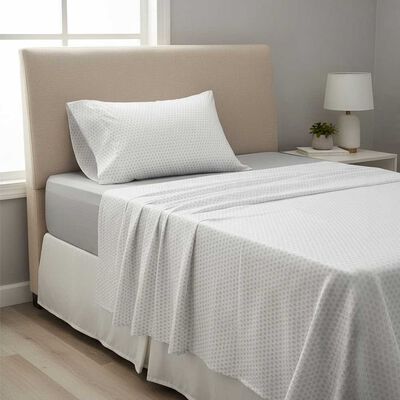 Imagen 1 del producto Juego de Sábanas Rosen 1,5 Plazas Microfibra Gris Plata