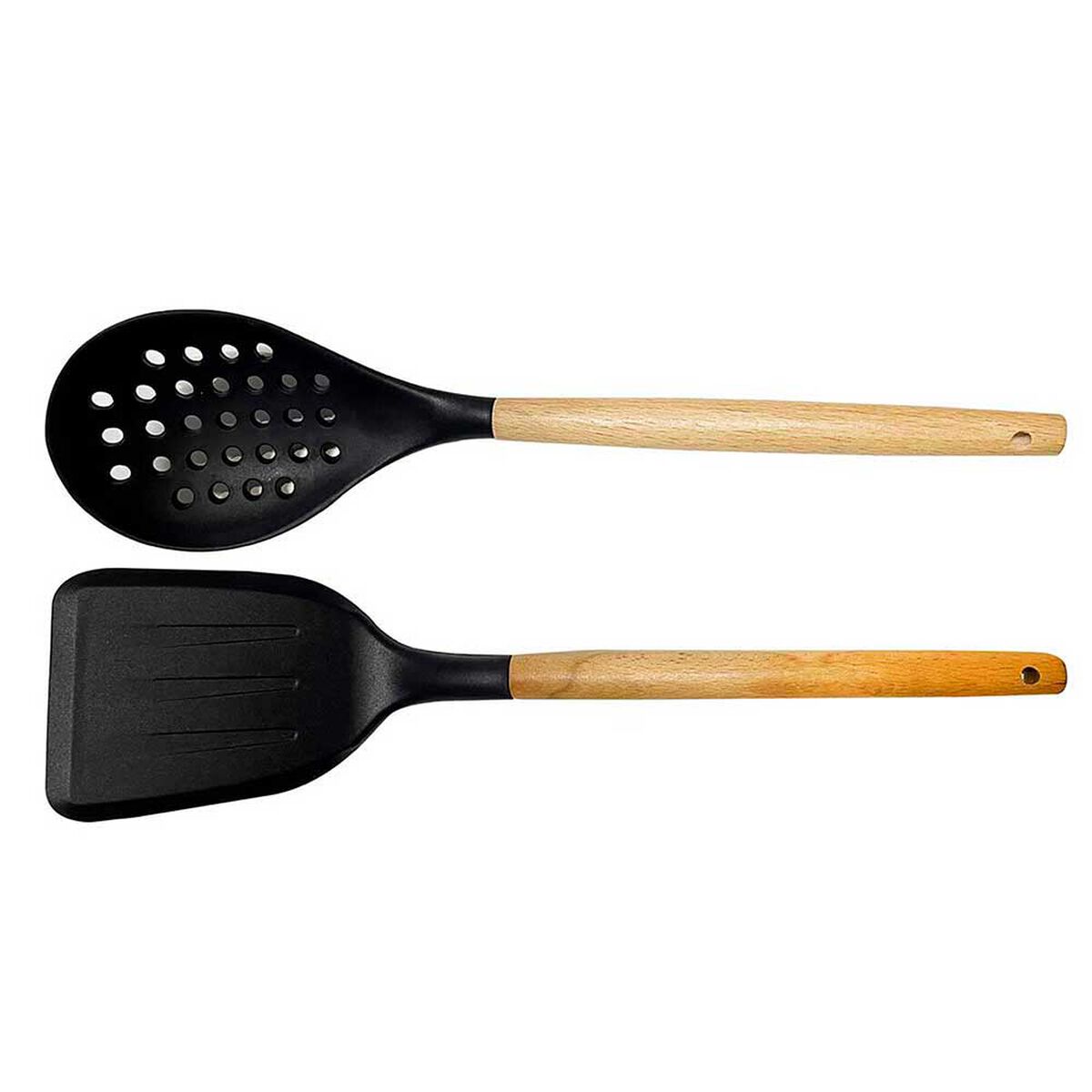 Combo Cocina a Gas Sindelen CH-5050 4 Quemadores + Juego de Vajilla Hallen Mallorca Cerámica 30 Piezas + Set Espumadera + Espatula Casa Linda Silicona Negro