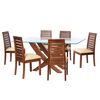 Juego de Comedor Latam Home Alicante 6 Sillas Beige