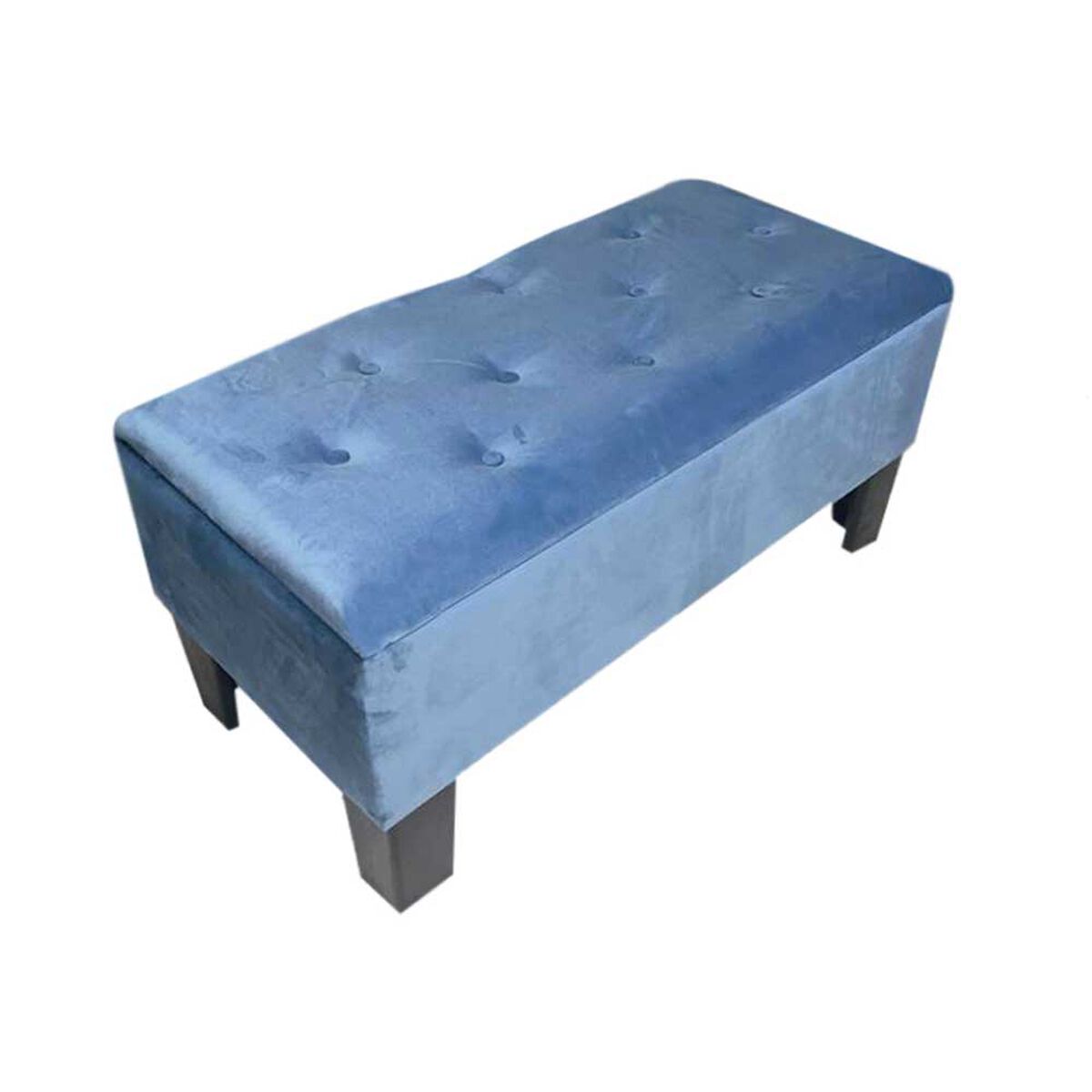 Banqueta Baúl Derecho Muebles HVM Ban Azul Petróleo