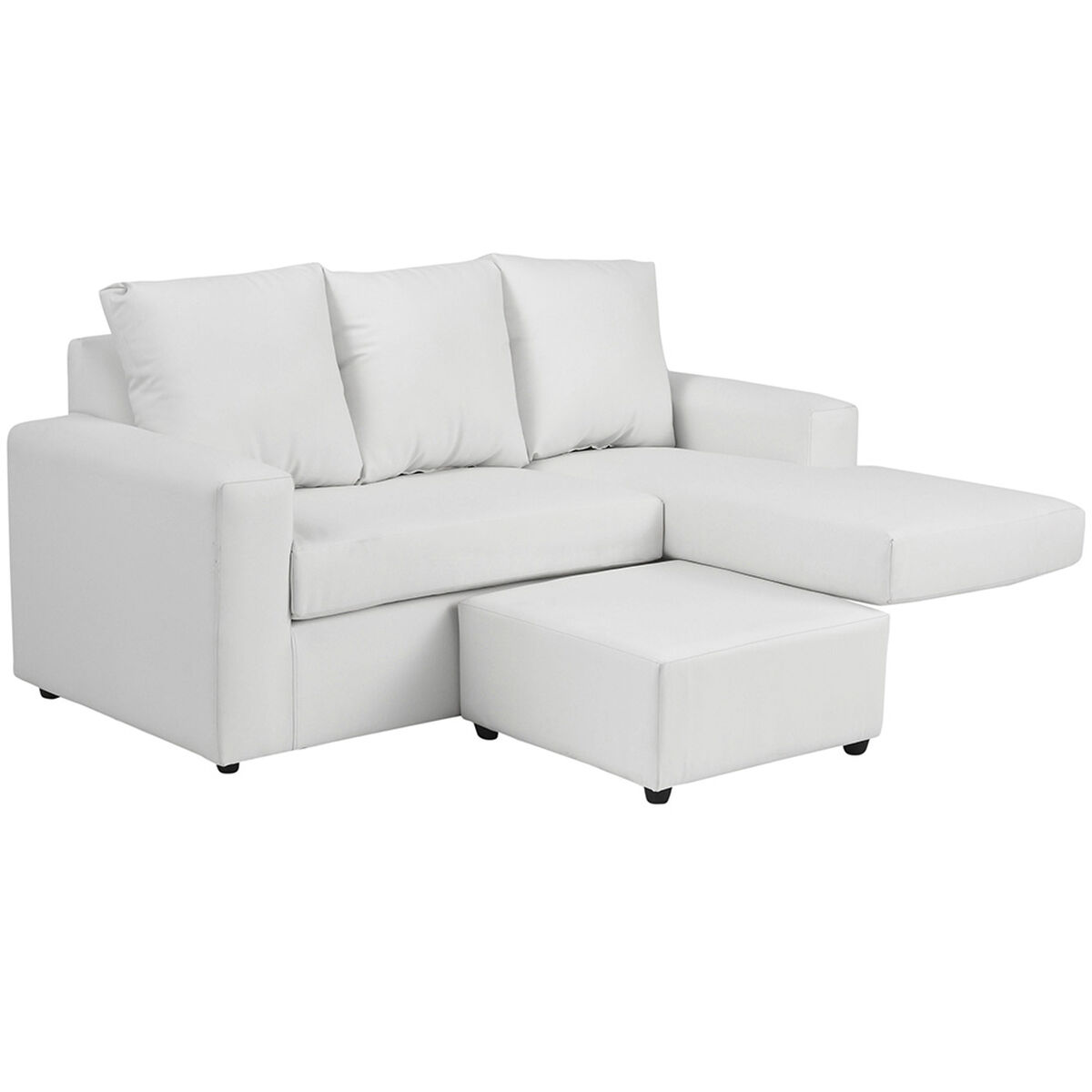 Sofá Seccional Bodevir BI-L 3 Cuerpos Blanco