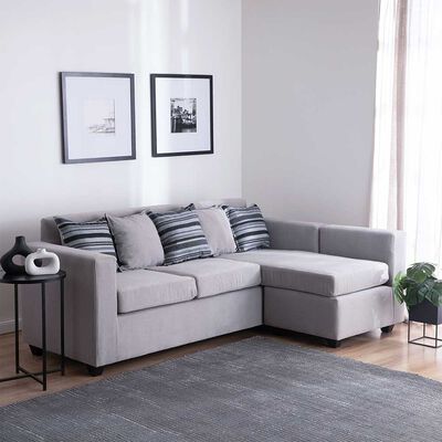 Imagen 1 del producto Seccional Intercambiable Muebles MPR Jazmin 4 Cuerpos Gris Claro