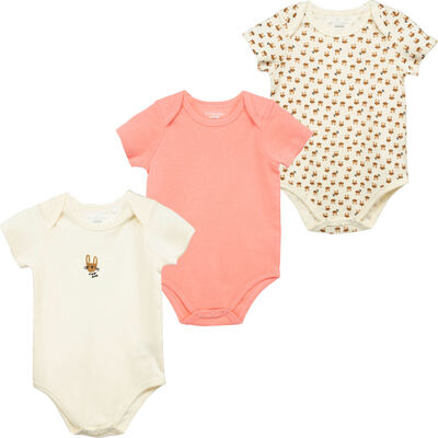 Pack 3 Body Manga Corta Beba Chess Baby Crudo