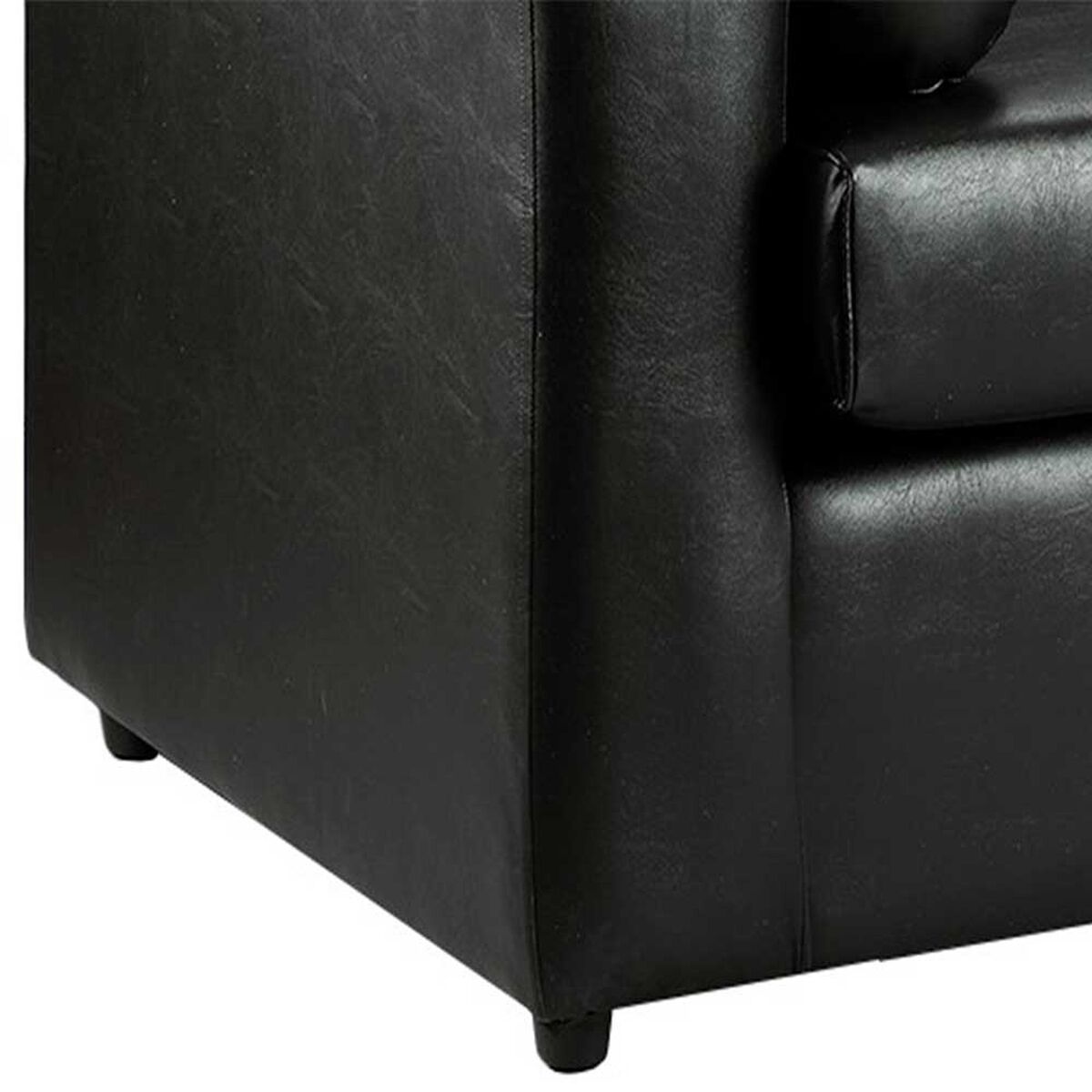 Sofá Bodevir Vivo PU 30 3 Cuerpos Negro 