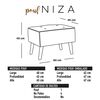 Pouf Latam Home Niza Tela Velvet Negro