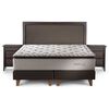 Cama Europea Rosen Base Dividida 2 Plazas Nest + Respaldo + 2 Veladores Nolita