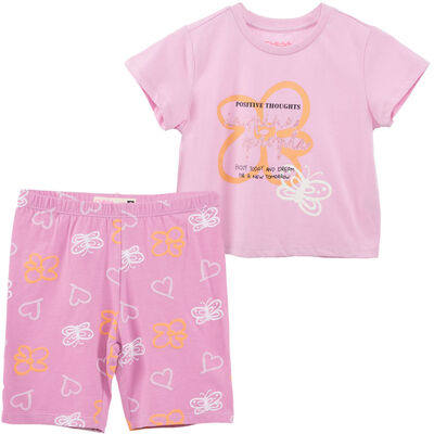 Imagen 1 del producto Conjunto Short+Polera Niña Chess Lila