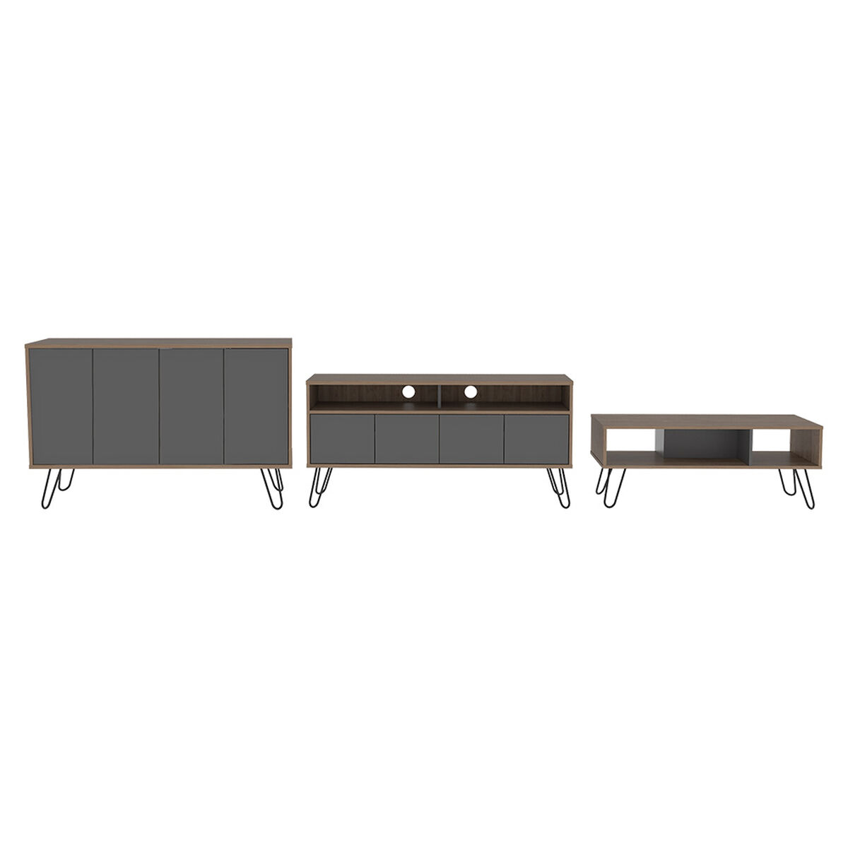 Rack TV 55" + Buffet + Mesa Centro Vassel