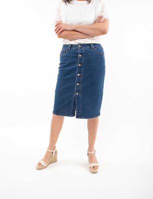 Imagen 1 del producto Falda Midi Denim Mujer Portman Club Azul