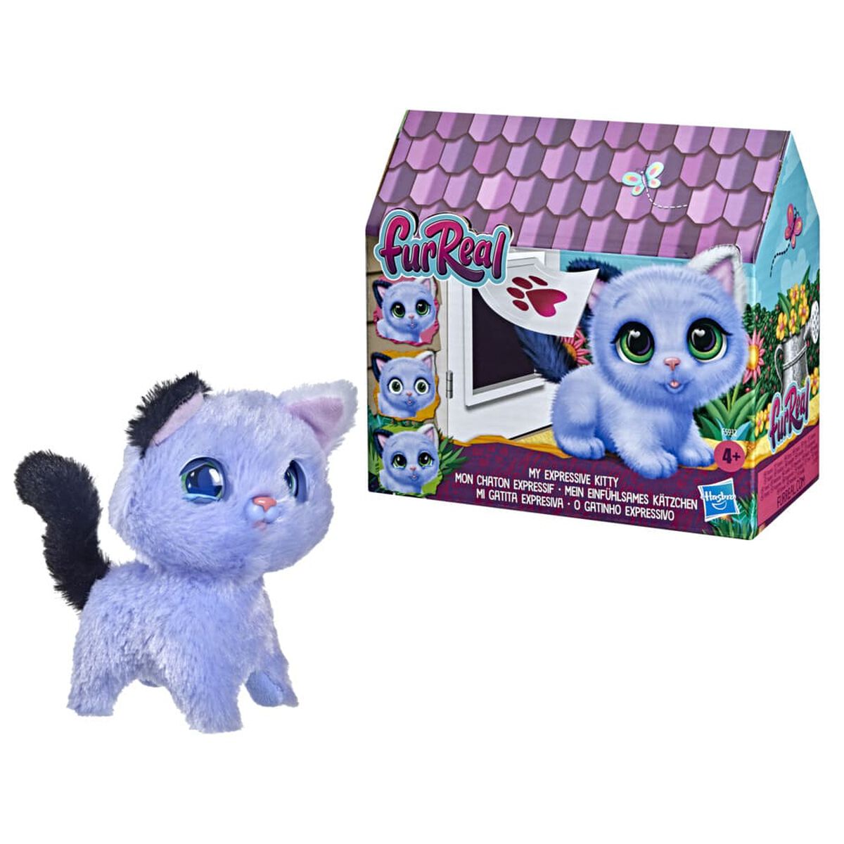 Peluche Furreal Mi Gatita Expresiva Azul Abc