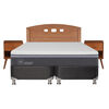 Box Spring CIC Base Dividida 2 Plazas Ortopedic Advance + Respaldo + 2 Veladores New Gales