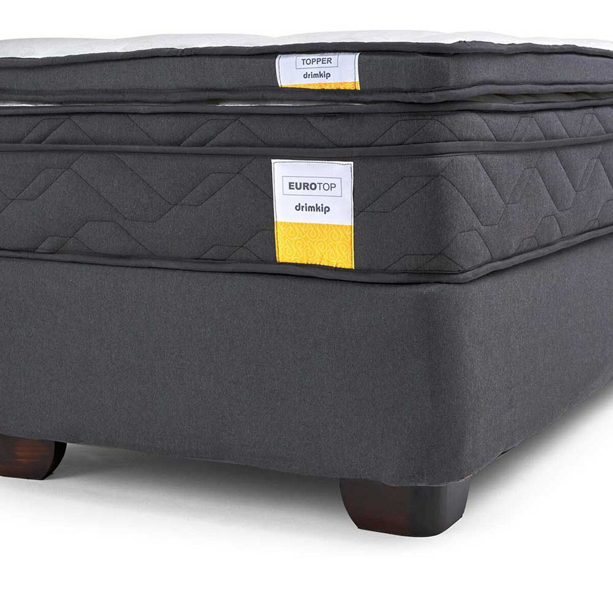 Cama Americana Drimkip 1 Plaza Plus Eurotop + Respaldo + Topper