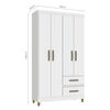 Clóset Vekkahome Lisboa 4 Puertas 2 Cajones Blanco Clóset Vekkahome Lisboa 4 Puertas 2 Cajones Blanco