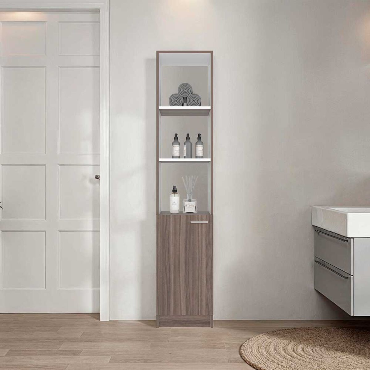 Estante Tuhome Bath 161 Avellana Blanco