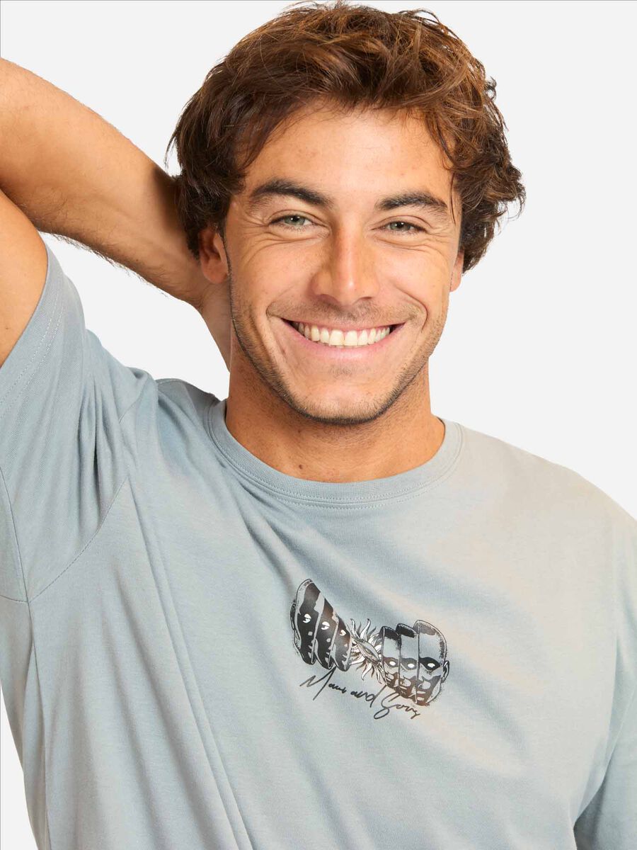 Polera Con Estampado Manga Corta Hombre Maui And Sons