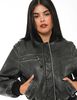 Chaqueta Bomber Varsity Ecocuero Mujer Icono