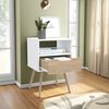 Velador TuHome Otom 1 Cajones Blanco y Rovere