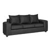Juego de Living Innovamuebles Kahlo Sofá 3 Cuerpos + Dos Sillones 1 Cuerpo Negro