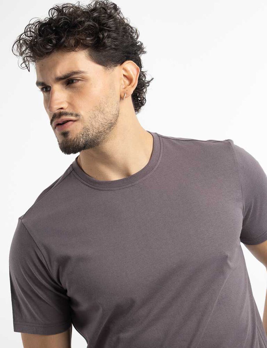 Polera Lisa Manga Corta Hombre Zibel