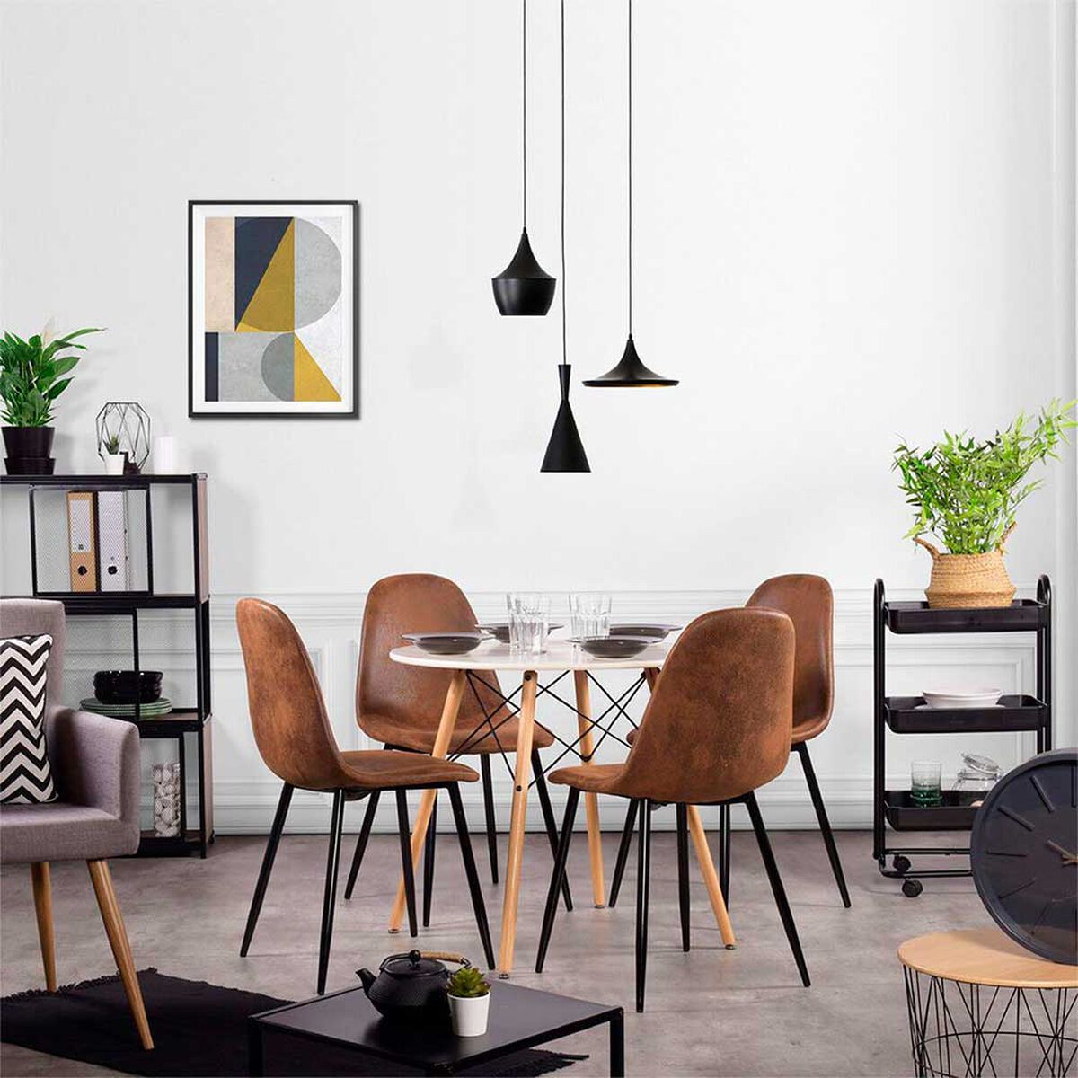 Pack de 4 Sillas Novahus Charleston Caf&eacute;