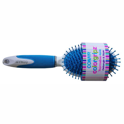 Cepillo Ovalado Acolchado Color Gripz Celeste
