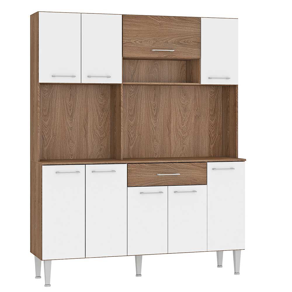 Mueble de Cocina Vekkahome Emi 1 Cajón 9 Puertas Café | Abc