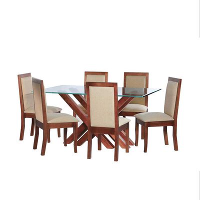 Juego de Comedor Latam Home Merida 6 Sillas Beige
