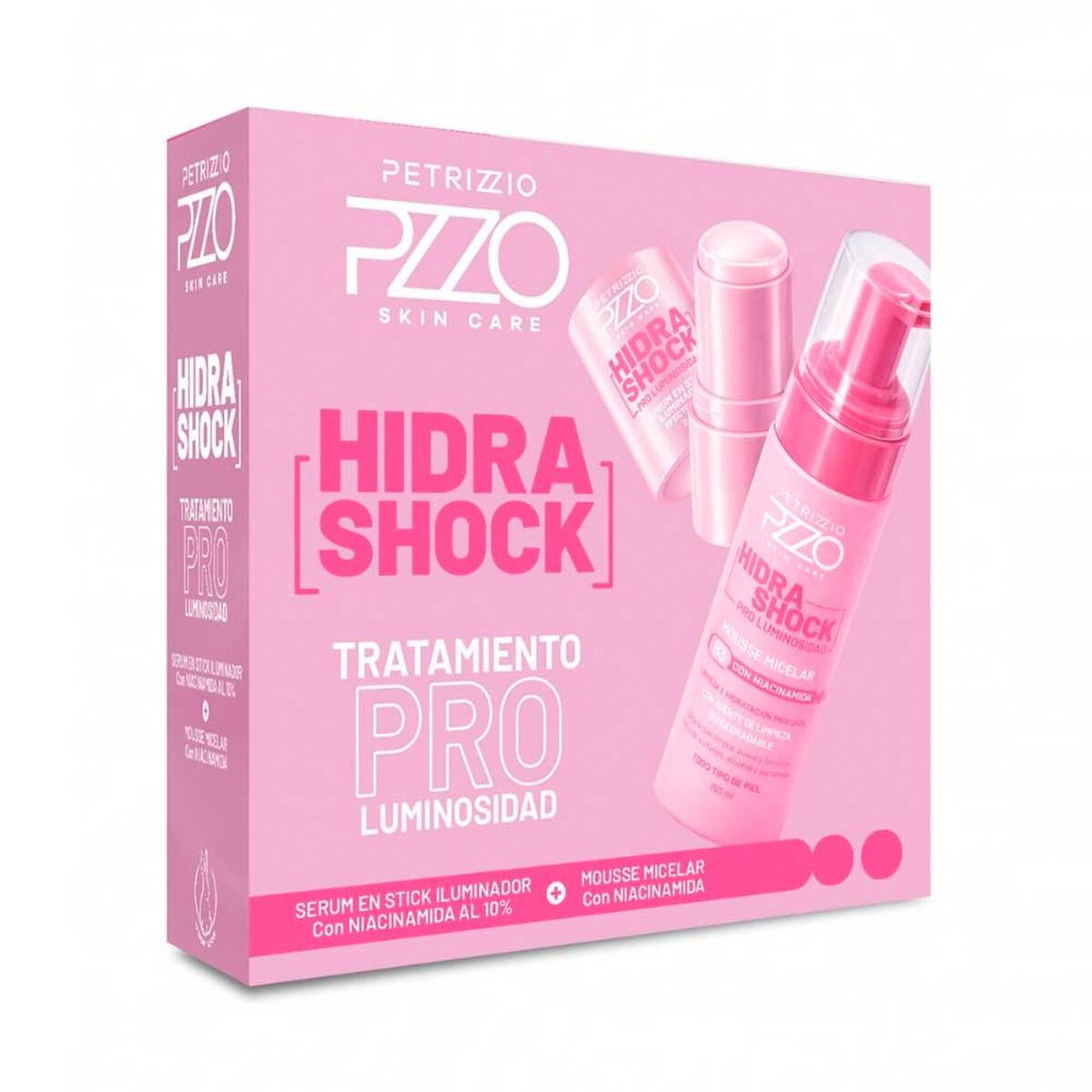 Set Tratamiento Pro Luminosidad Mousse Micelar + Serum Stick Petrizzio