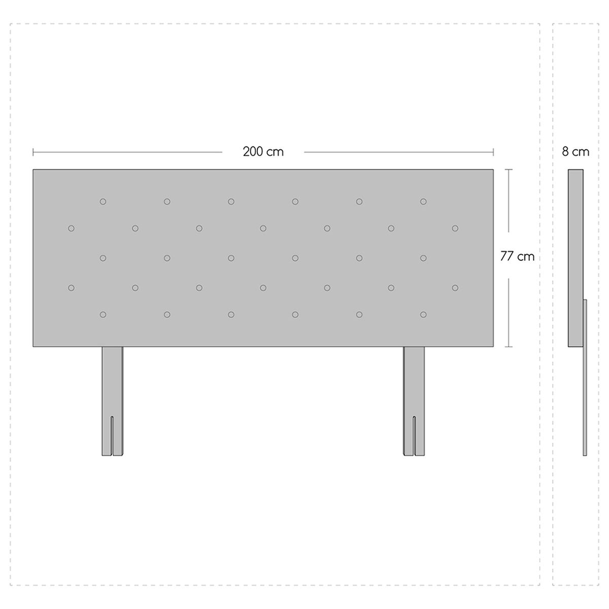 Cama Europea Celta Base Dividida King Black Soul + Respaldo + 2 Veladores Capitone