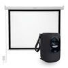 Proyector Portatil Nova 9000lm + Telón 60" Eléctrico LEVO