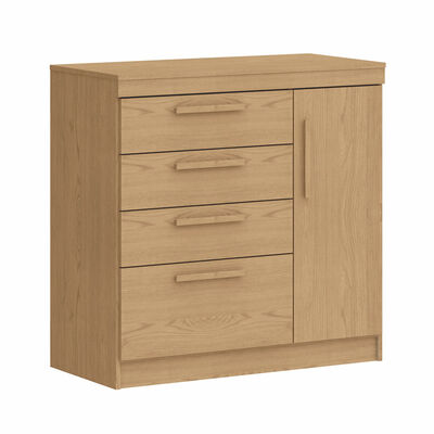 Imagen 1 del producto Cómoda Vekkahome Lille 3 Cajones 2 Puertas Café