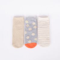 Pack 3 Calcetines Mujer Icono Beige