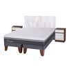 Cama Europea CIC Base Dividida King Ortopedic Advance + Respaldo + 2 Veladores
