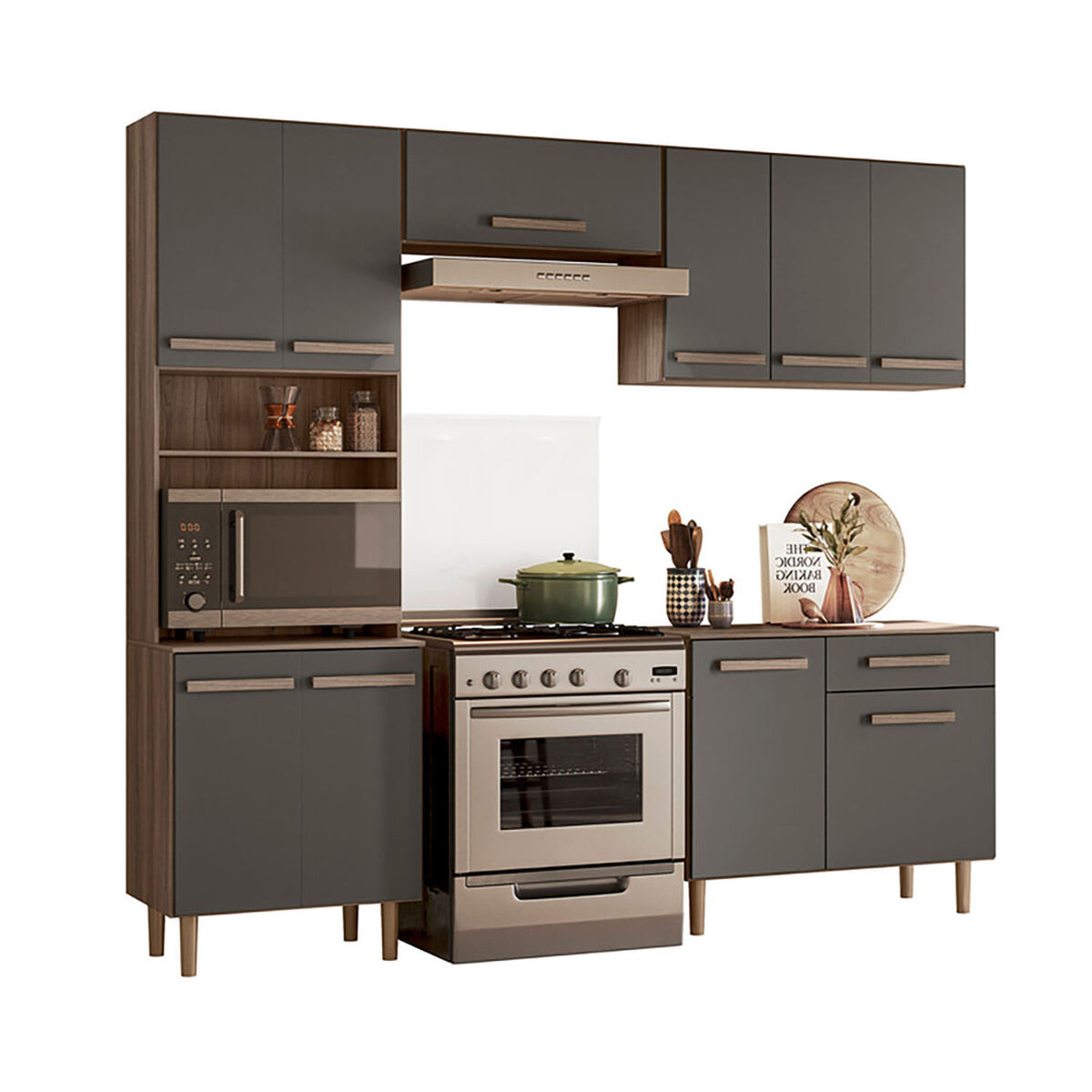 Kit De Cocina Vekkahome Lemon Gris