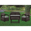 Juego de Living para Terraza Northwest Ibiza Sofá 3 Cuerpos + Dos Sillones 1 Cuerpo