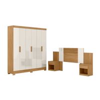 Closet Di Poretti Valencia 6 Puertas 2 Cajones + Respaldo Ajustable