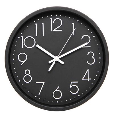 Imagen 1 del producto Reloj de Pared Plástico Vgo Circular 30 cm Negro