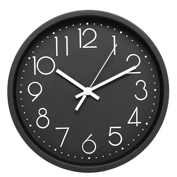 Reloj de Pared Plástico Vgo Circular 30 cm Negro