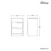 Velador VekkaHome Sole 2 Cajones Café Negro