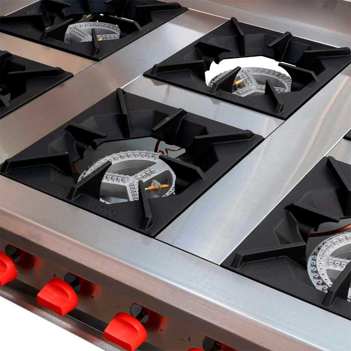 Anafe Ticgas 6 Quemadores Inox Glp