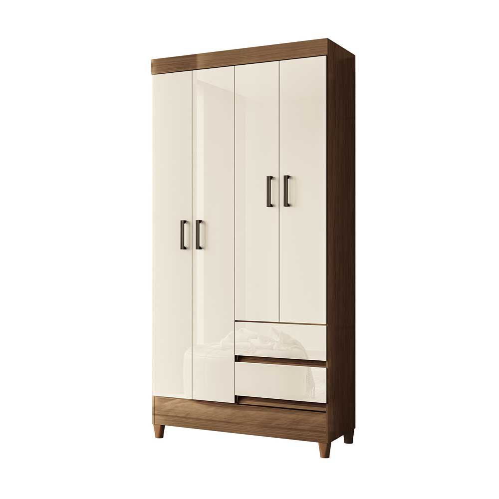 Clóset Casanova Fit 4 Puertas 2 Cajones Jequitiba Blanco