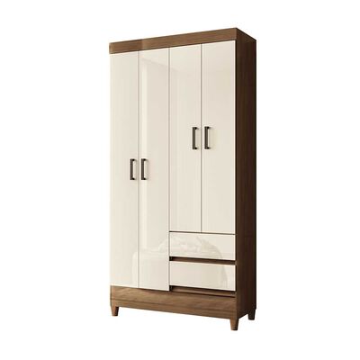 Imagen 2 del producto Clóset Casanova Fit 4 Puertas 2 Cajones Jequitiba Blanco