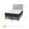 Cama Europea CIC Base Dividida 2 Plazas Gran Premium + Respaldo Ganges